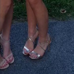 Steve Madden gold strappy heels